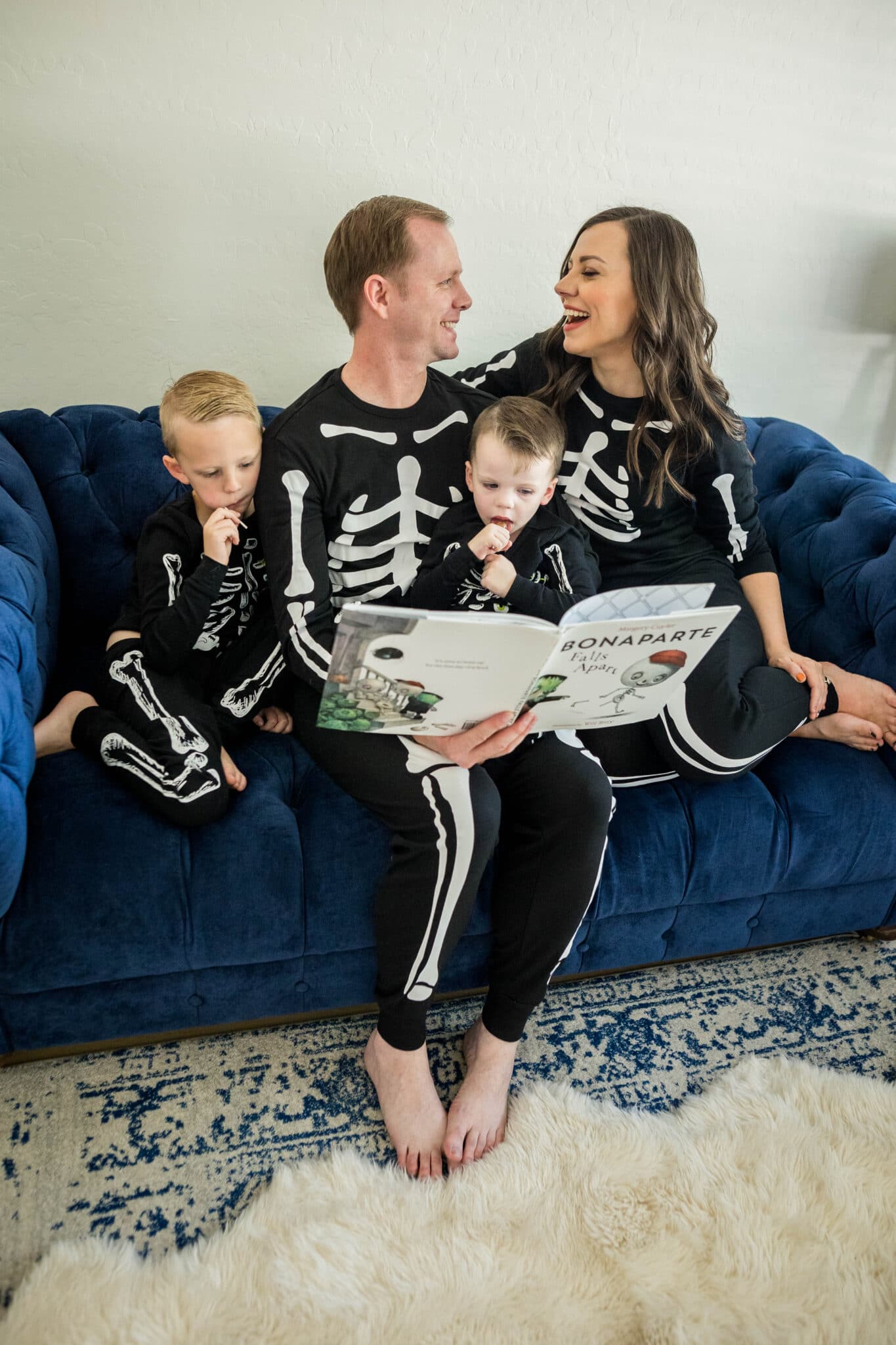 Family matching 2024 skeleton pajamas