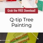 Qtip Tree Painting: Christmas Dot Painting