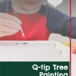 Qtip Tree Painting: Christmas Dot Painting