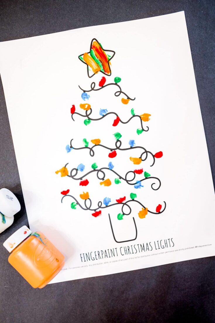 Christmas Tree Finger Painting 