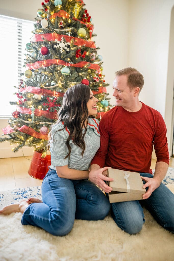 Festive Couple Christmas Photo Idea