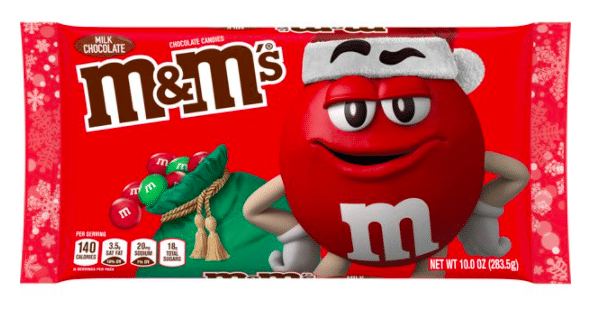 M&M'S Christmas Milk Chocolate Candy Bag 