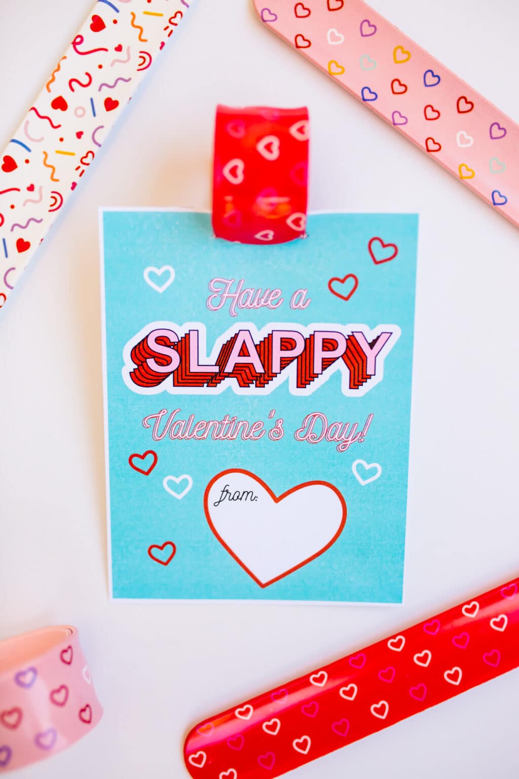 Slap Bracelet Valentine With Free Printable Friday We re In Love