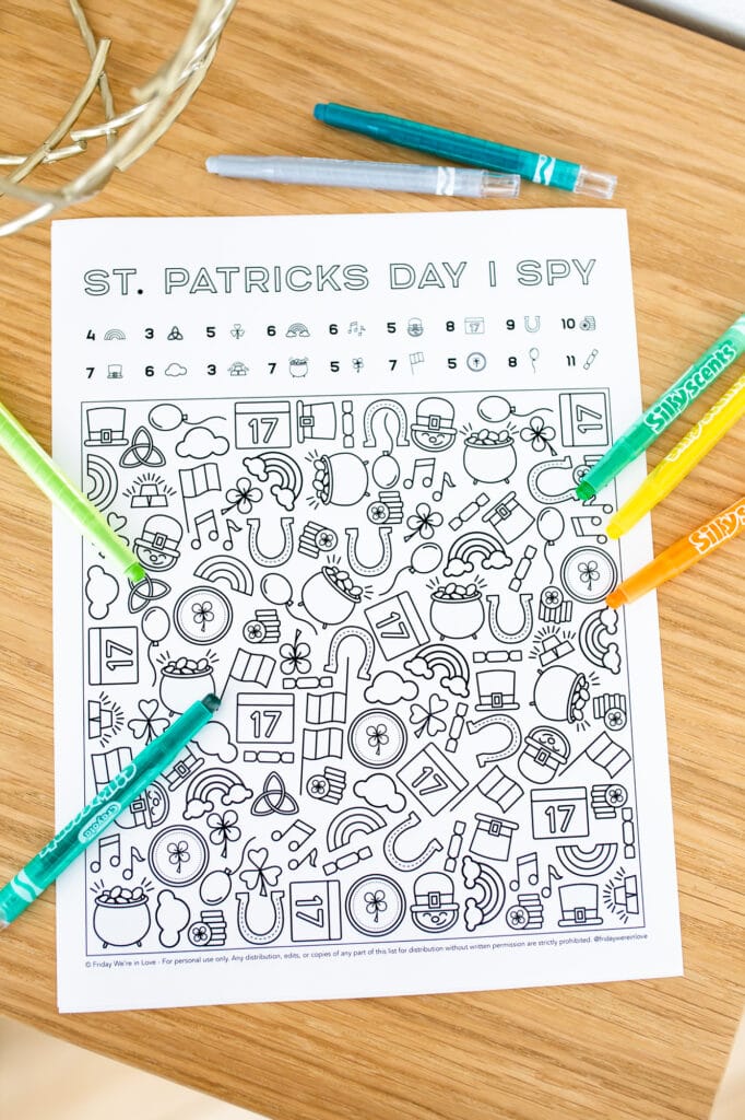 I Spy St. Patrick's Day Free Printable