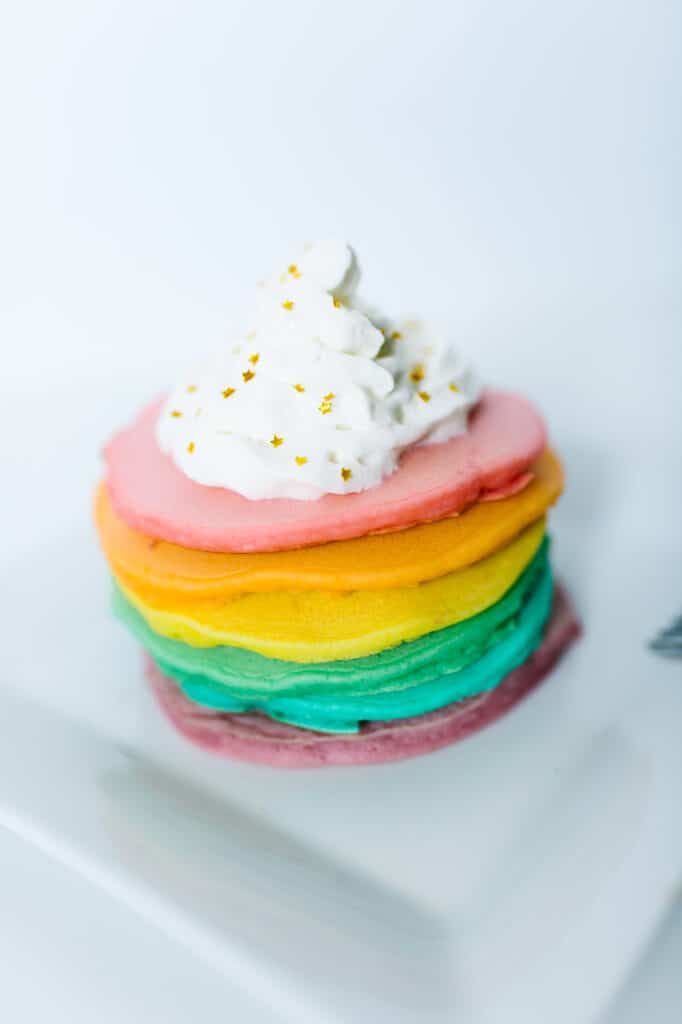 How to make Rainbow Pancakes. 