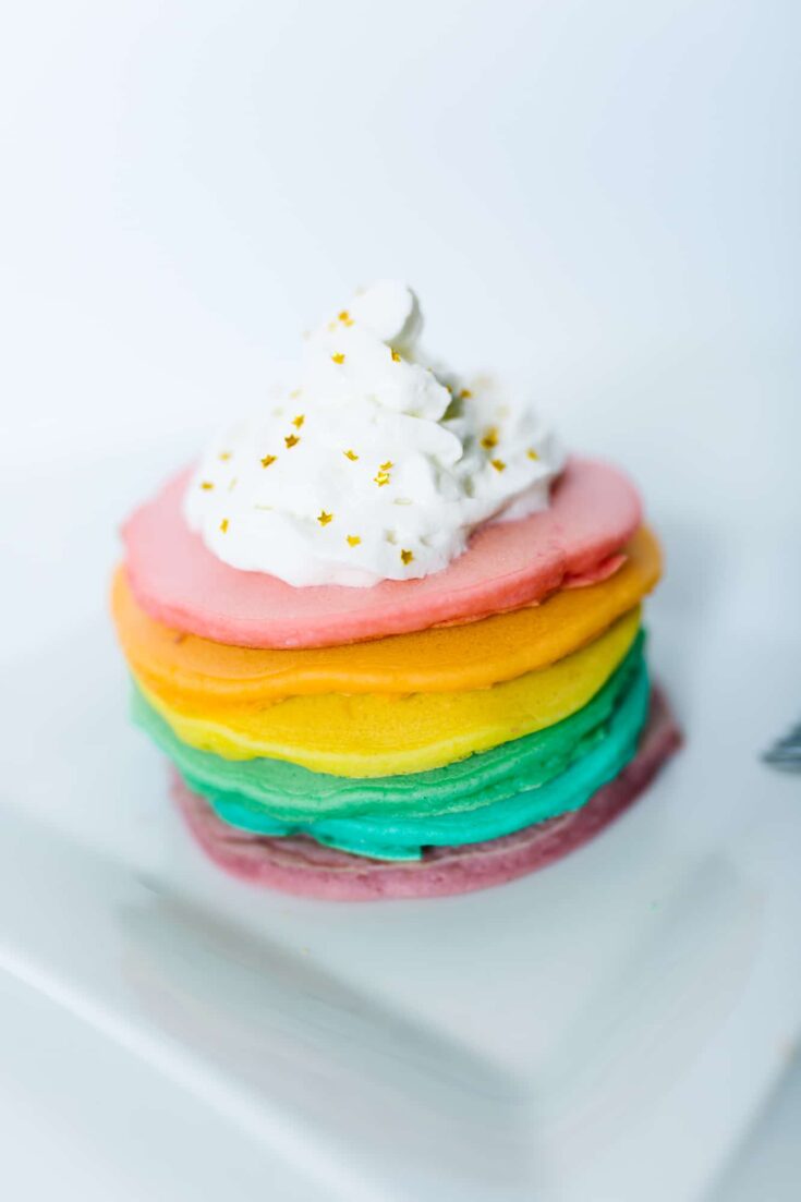 Rainbow Pancakes on the Griddle - From Michigan To The Table