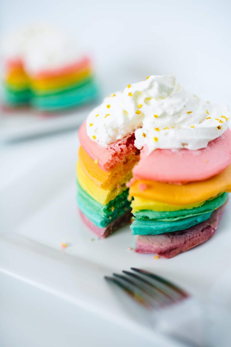 Rainbow Pancakes on the Griddle - From Michigan To The Table