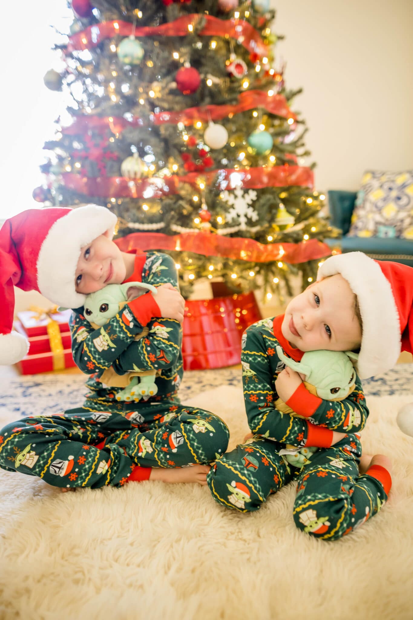 Kids in Star Wars pajamas hugging their Star Wars Gifts for Kids.