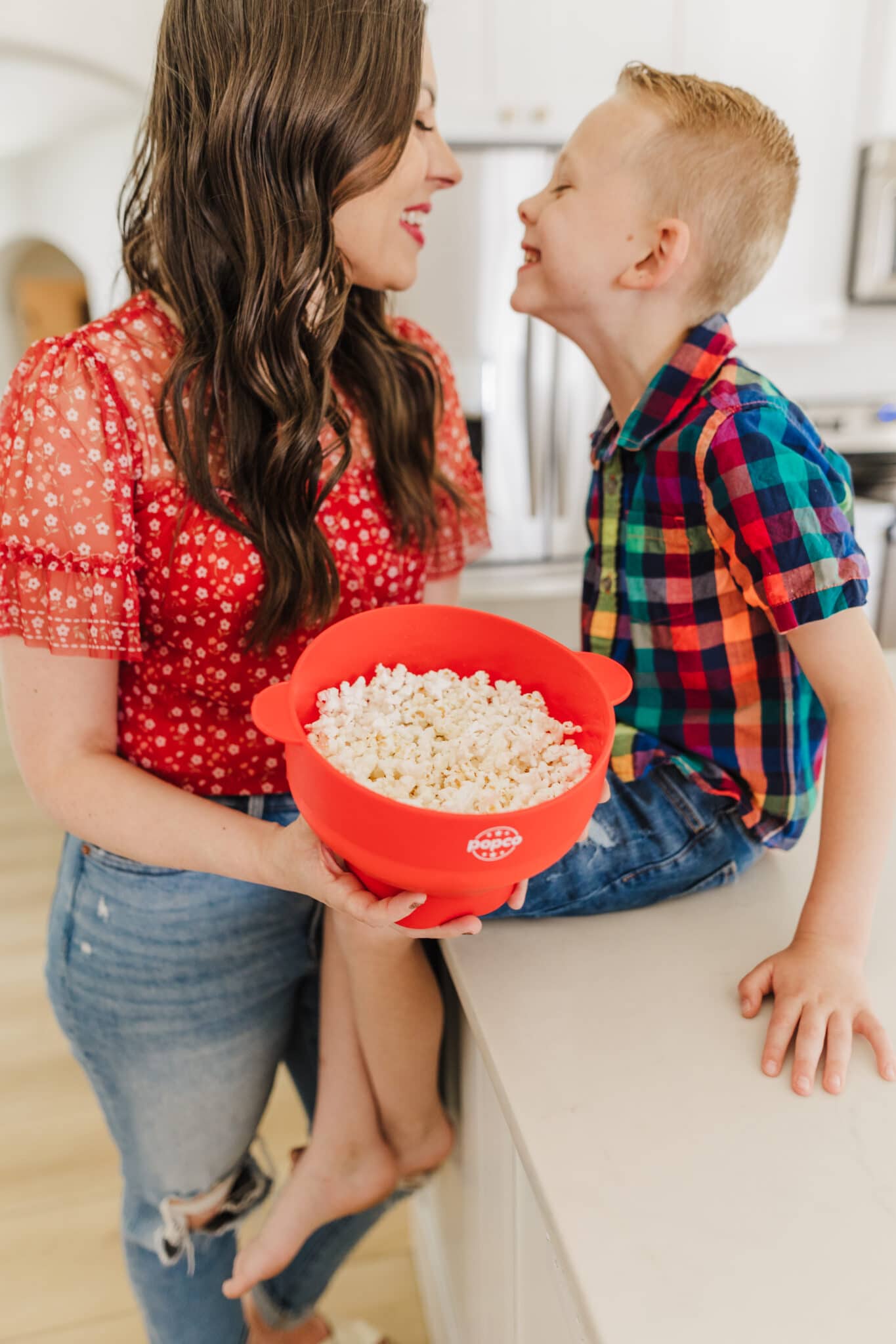Popping the popcorn for a Movie Day tradition for families. 