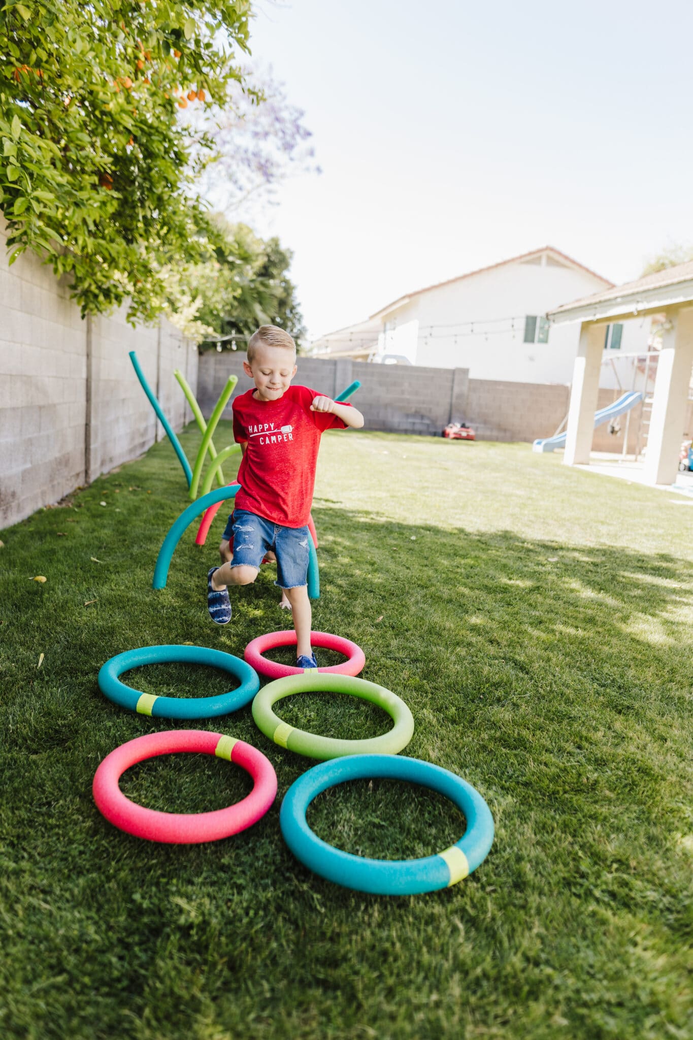 Pool Noodle Obstacle Course