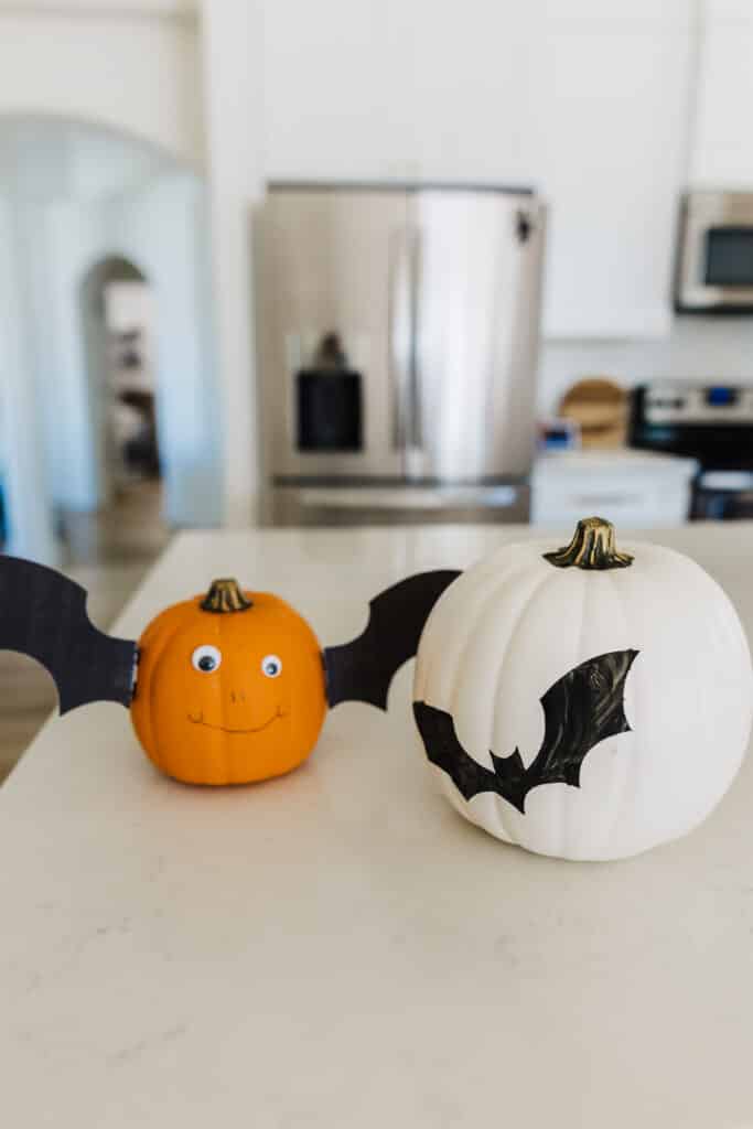 Bat Painting On Pumpkin