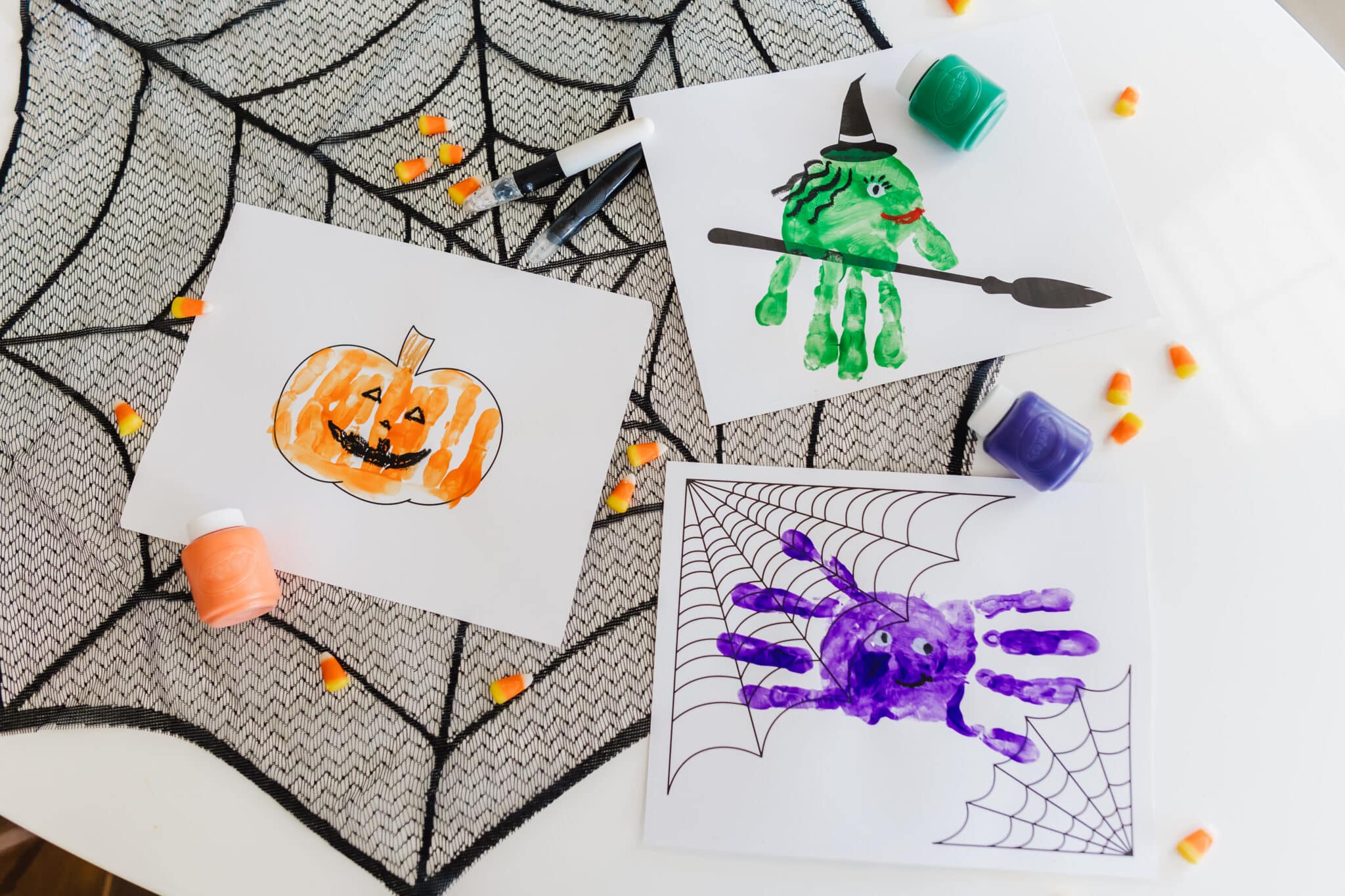 Pumpkin Handprint Art - With Printable Template