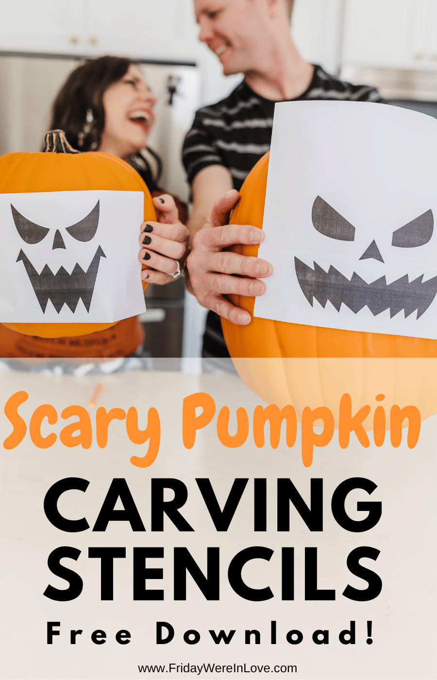 Scary Pumpkin Stencils: Free Printable! - Friday We're In Love