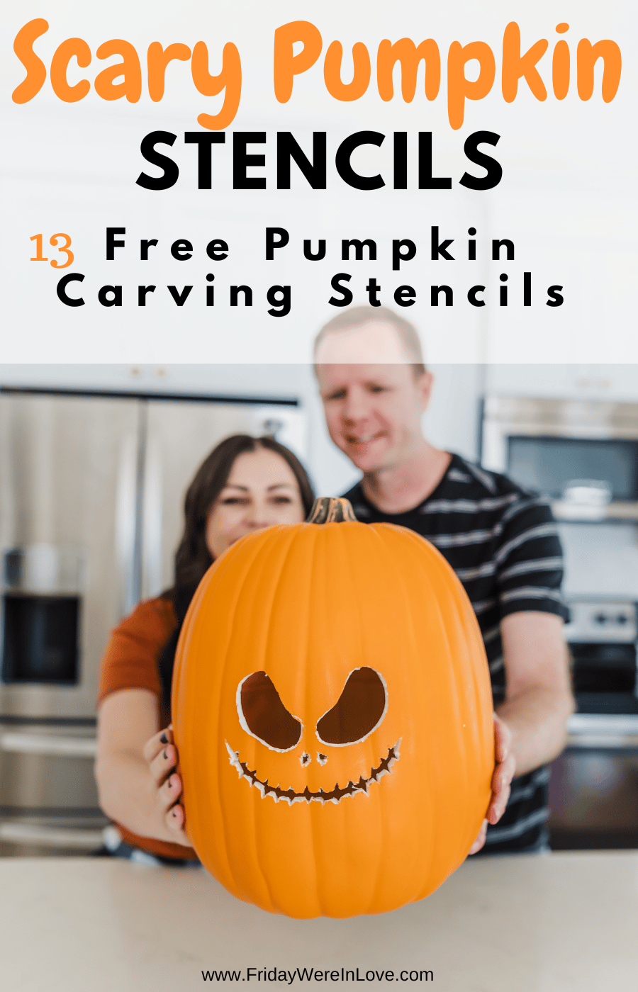 Scary Pumpkin Stencils: Free Printable! - Friday We're In Love