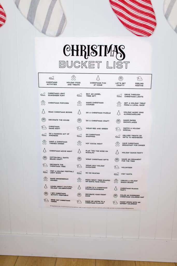 Christmas Bucket List Printable