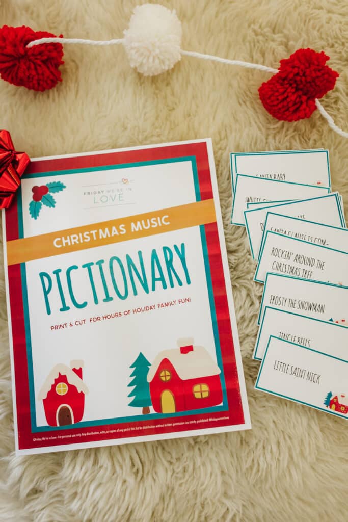 Christmas Pictionary Printable - Friday We're In Love