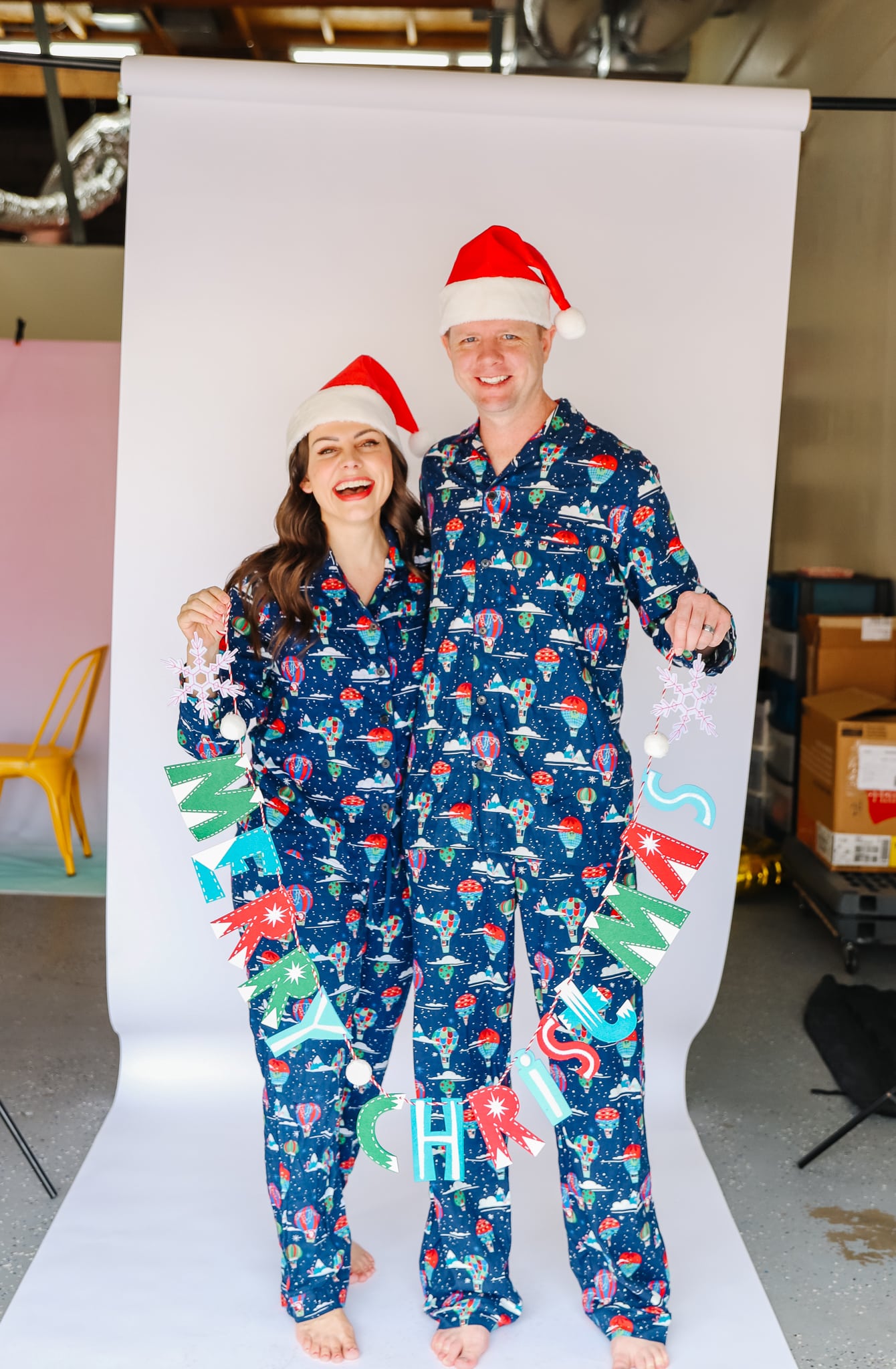 Matching Christmas Pajamas for Couples. 