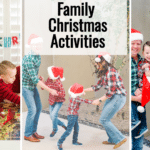 Family celebrating together with Christmas Activities.