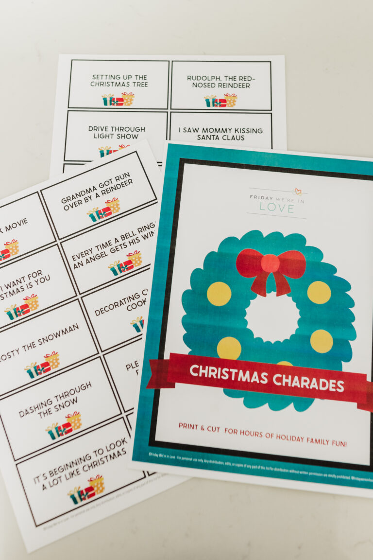 Christmas Charades with Free Printable