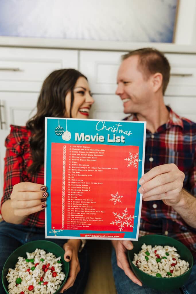 Christmas Movie List Printable