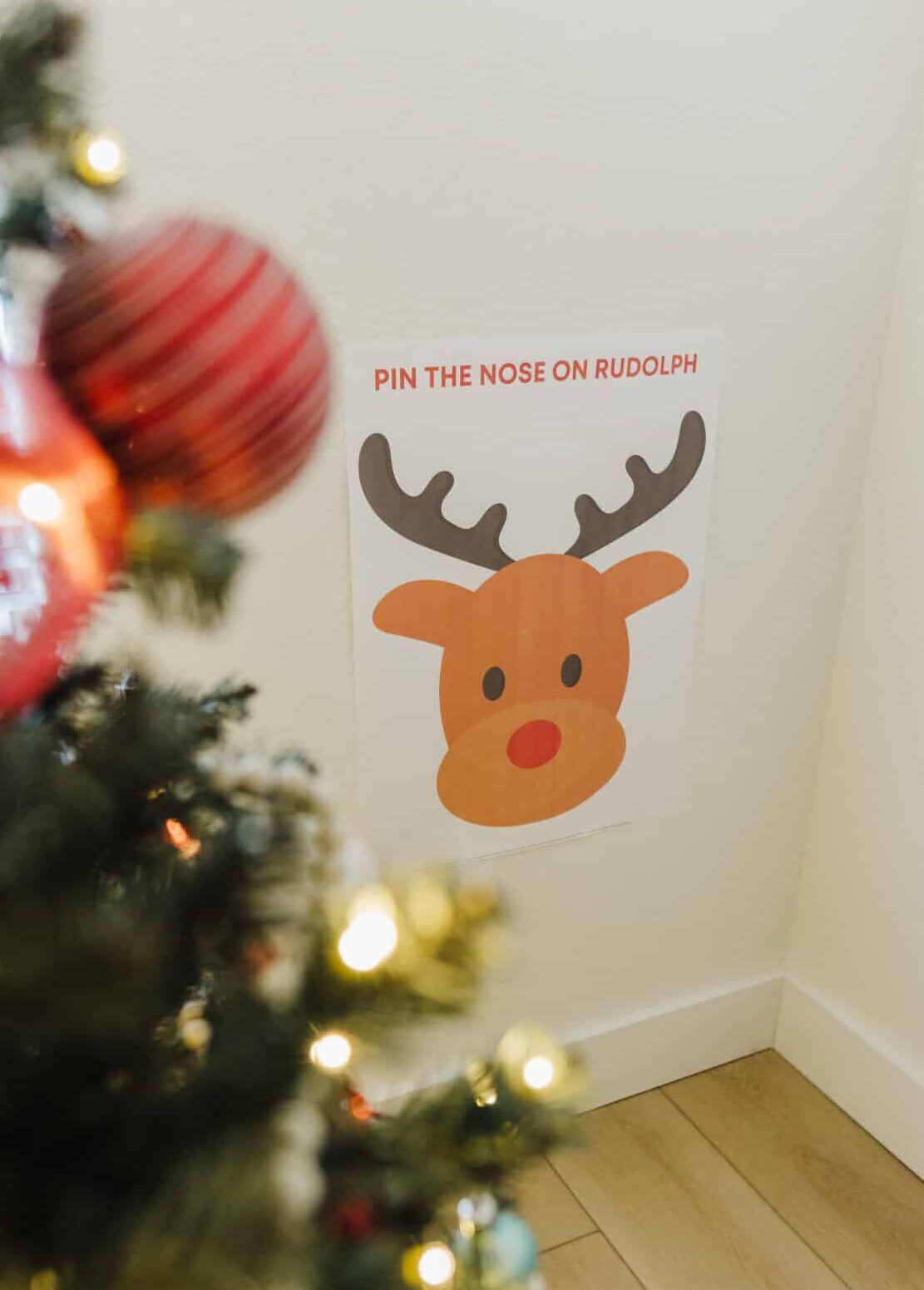 Pin the Nose on Rudolph printable. 