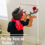 Free Pin the Nose on Rudolph game printable.