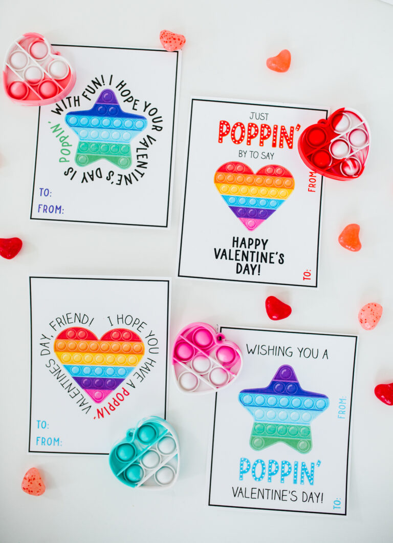 Pop It Valentines Printable