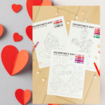 Valentine's Day Color By Number Printables.