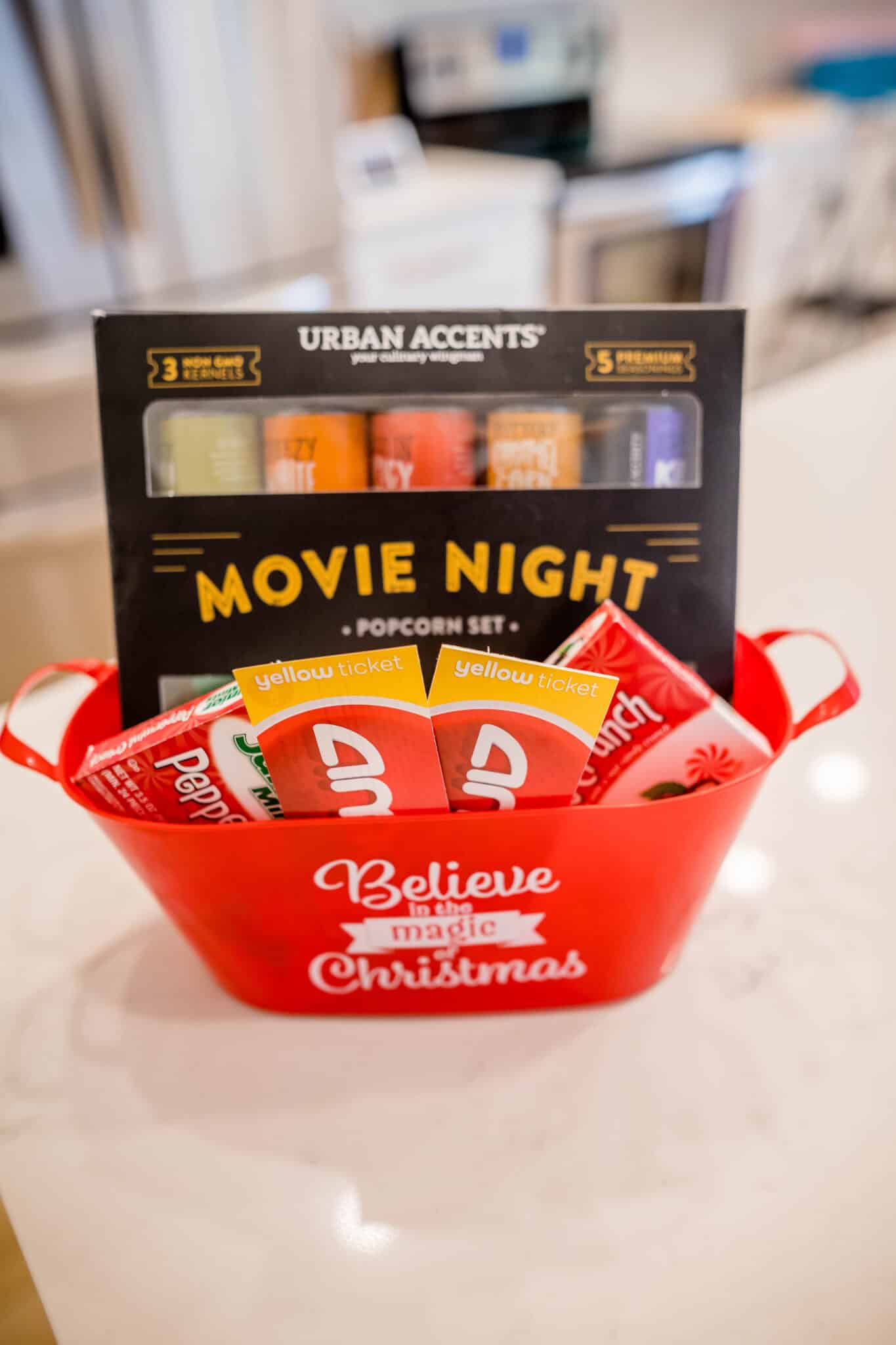 The Best Movie Night Care Package - Gift Basket Includes 2 Popcorn Cups, 2  Microwave Popcorn Bags, 5 Bags of Candy and 2 Suckers