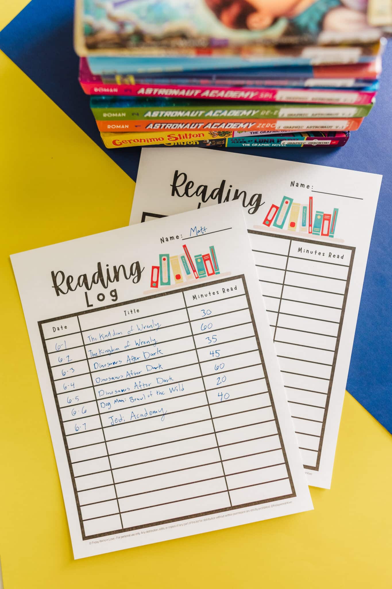 Printable Summer Reading Log