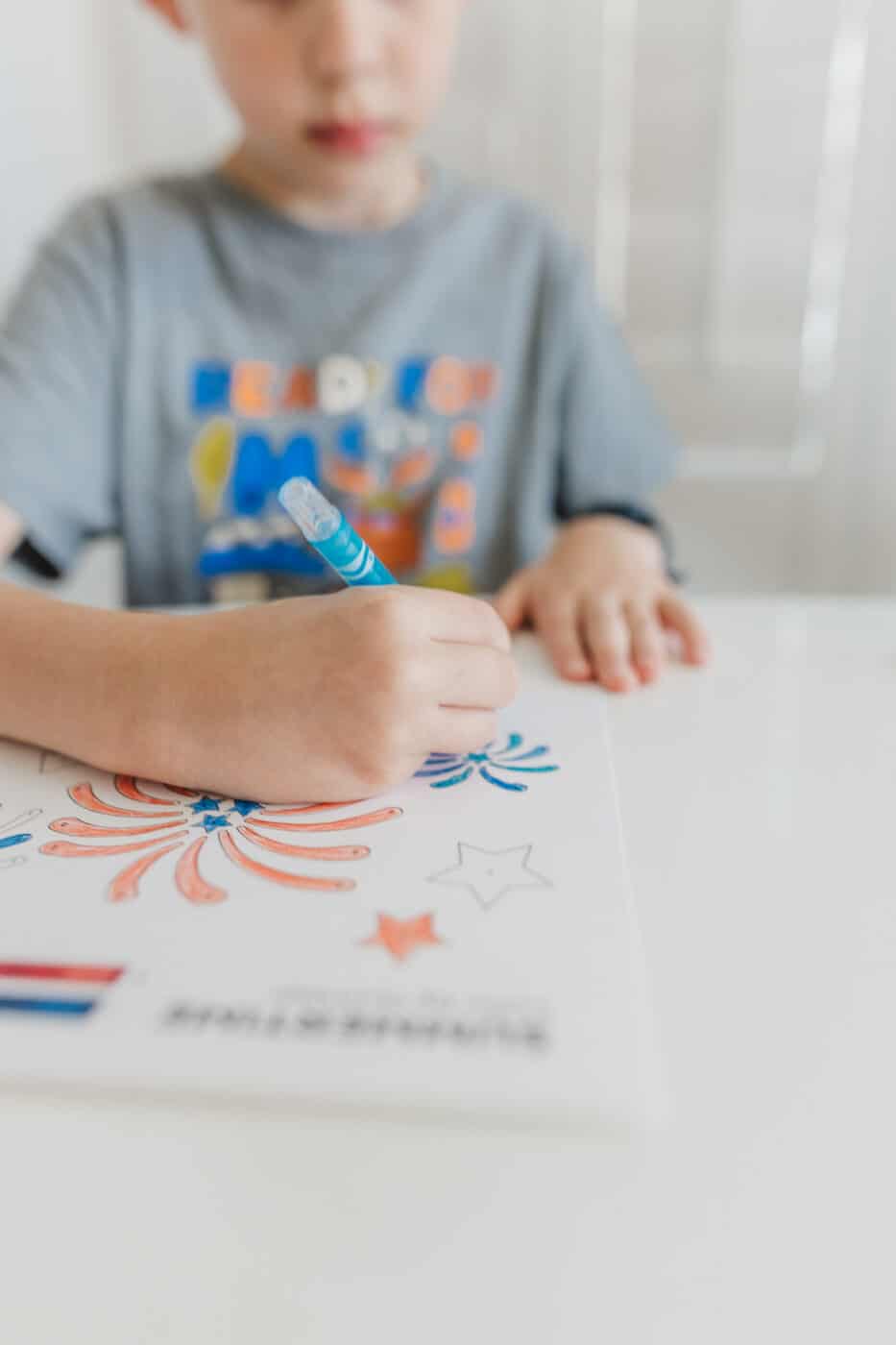 Coloring a 4th of July color by number printable download. 