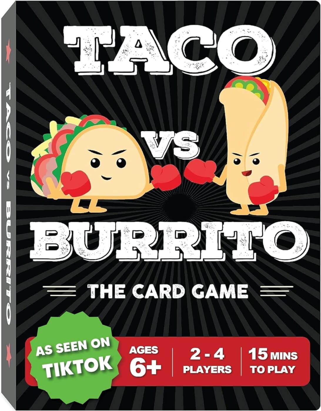 Taco vs Burrito card game for families. 