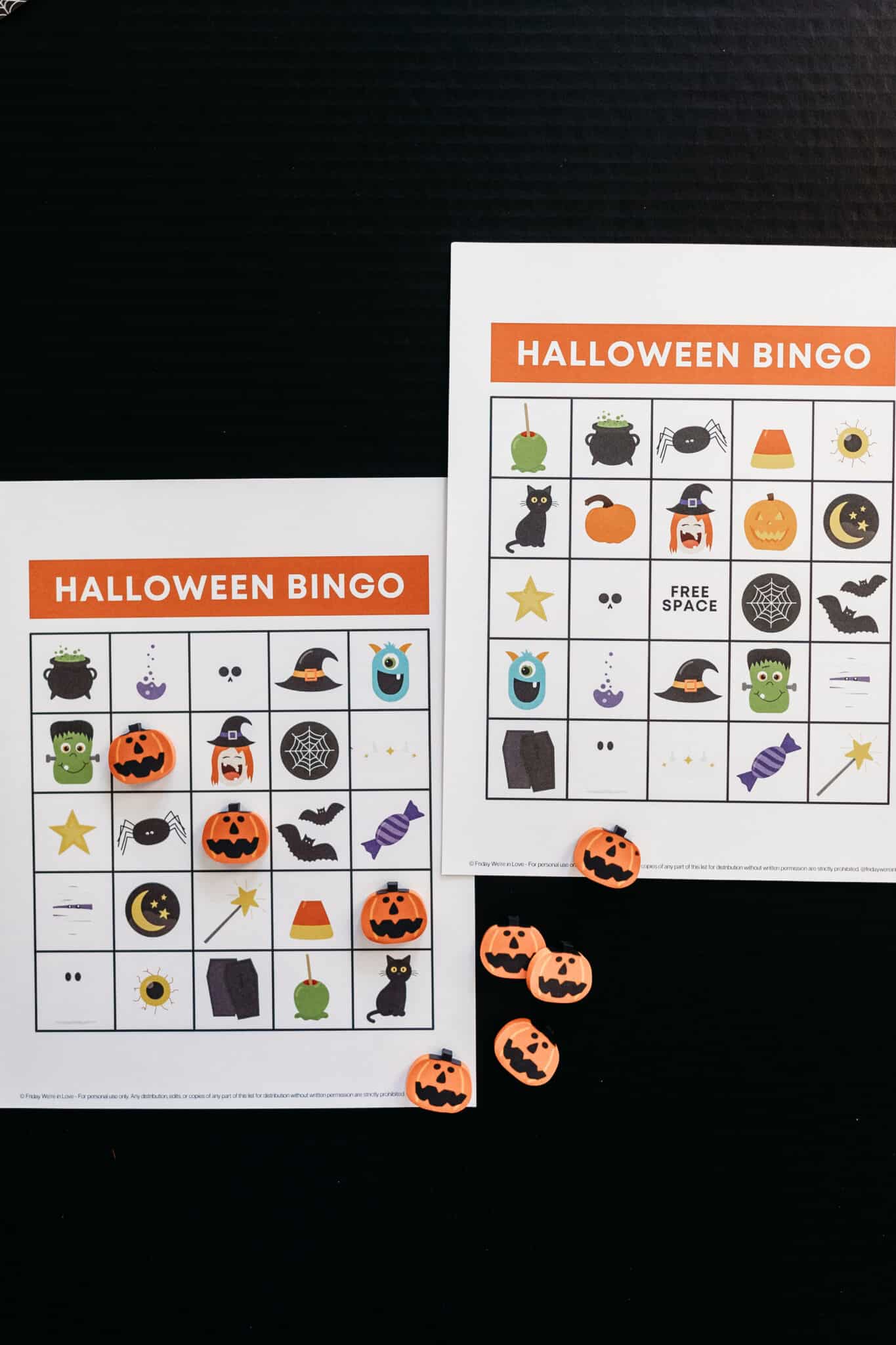 25 Cute Printable Halloween BINGO Cards
