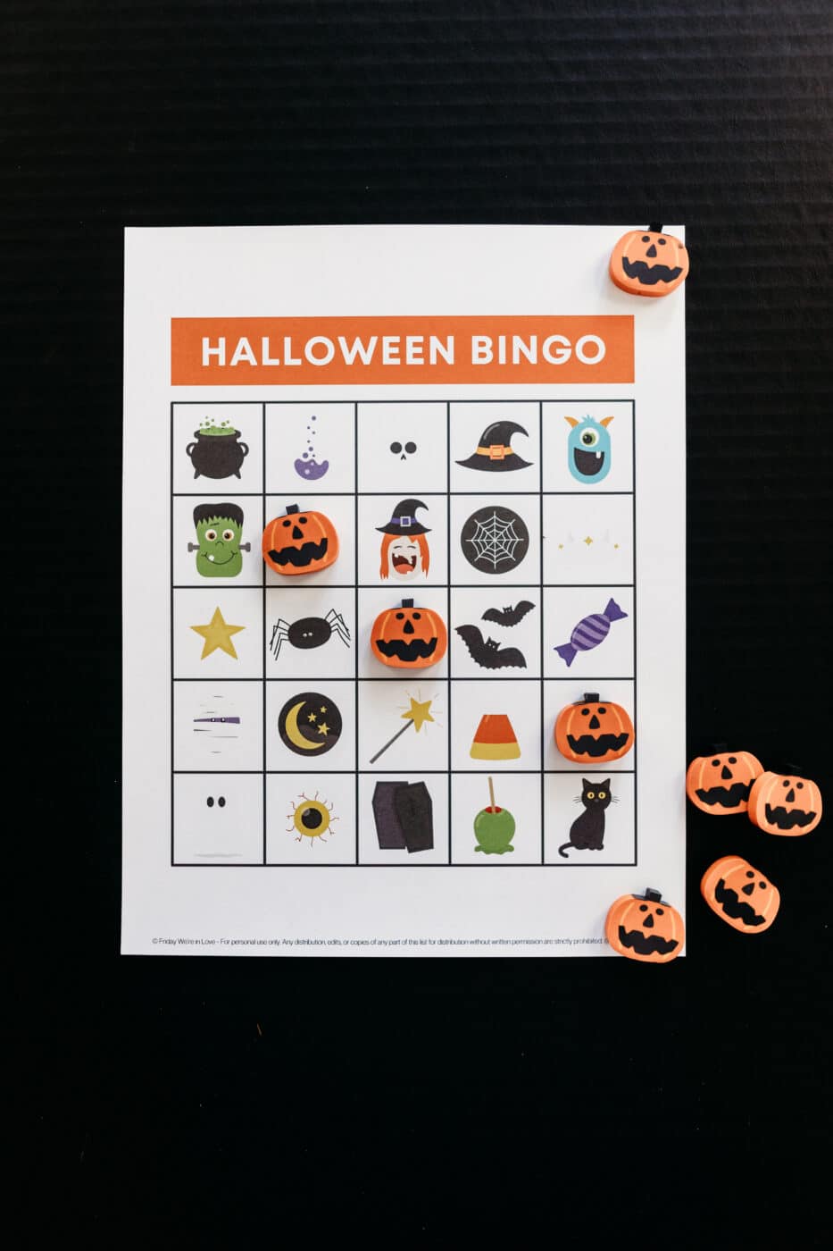 Printable Halloween BINGO Card. 