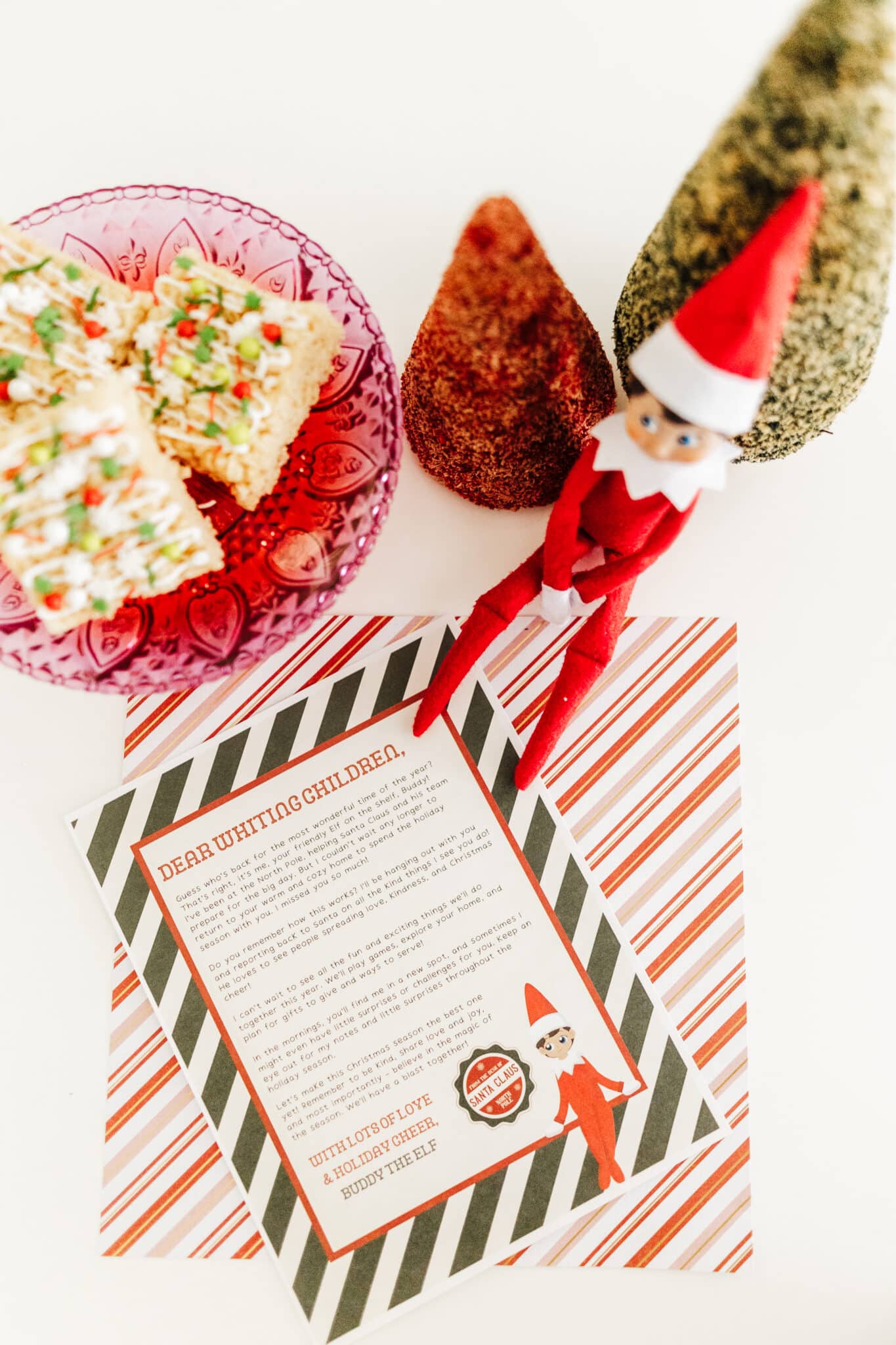 Printable Editable Elf on the Shelf Letter free download with elf on the shelf and elf arrival treats. 