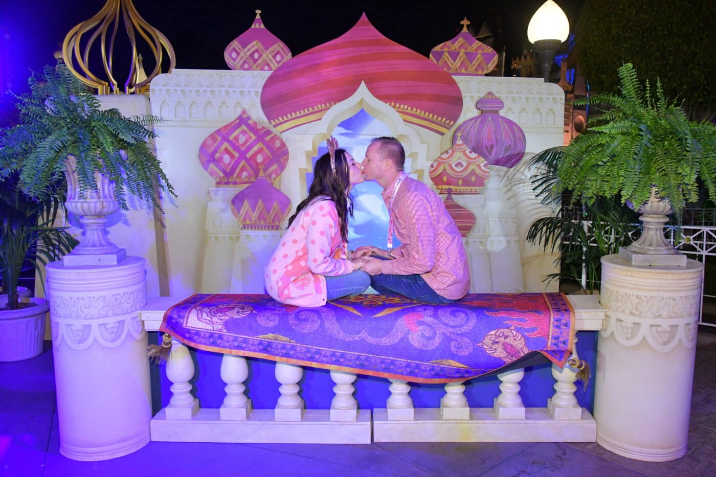 Aladdin photo opp at Disneyland Sweethearts Nite. 