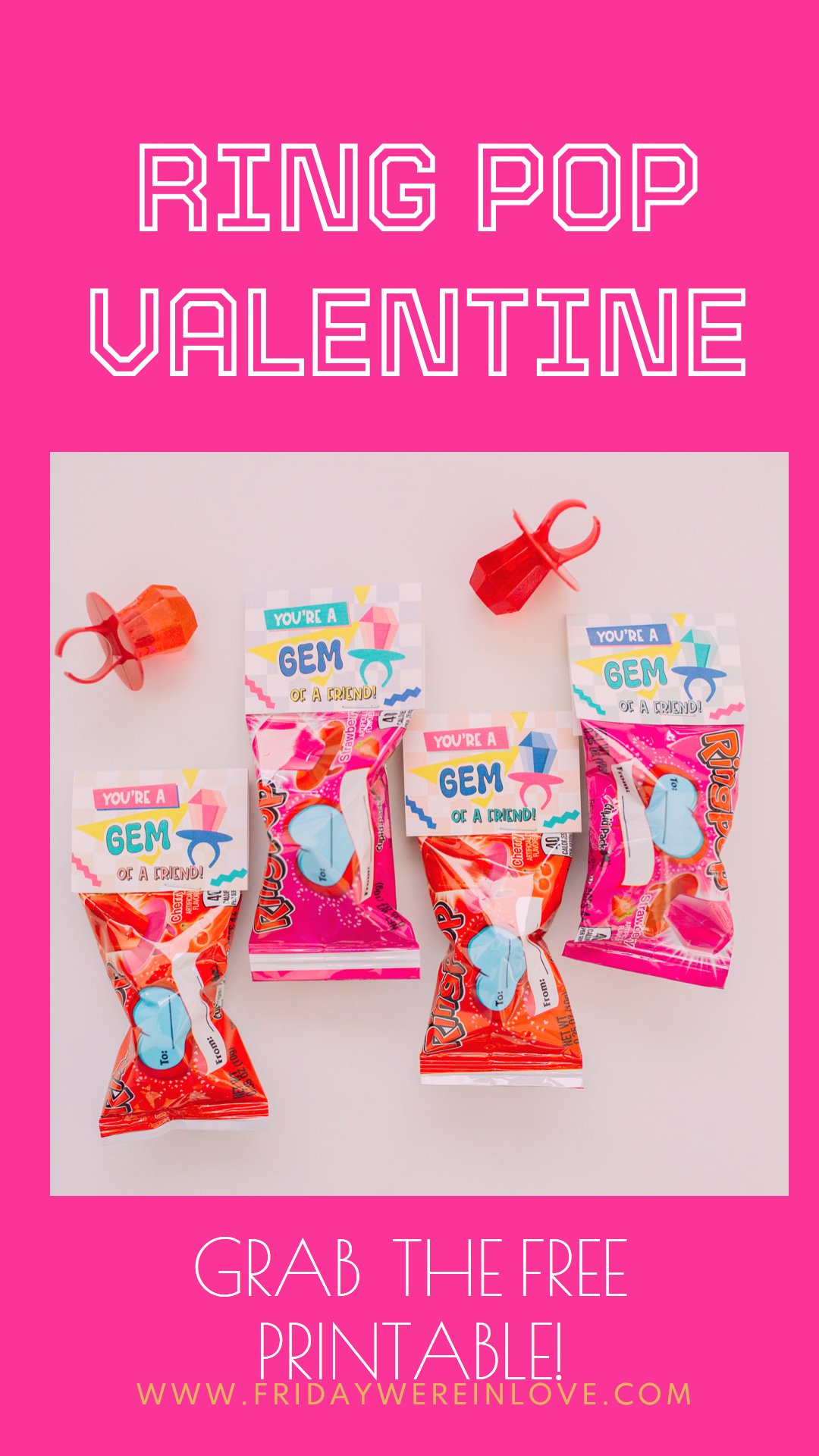 Ring Pop Valentine Printable Friday We're In Love