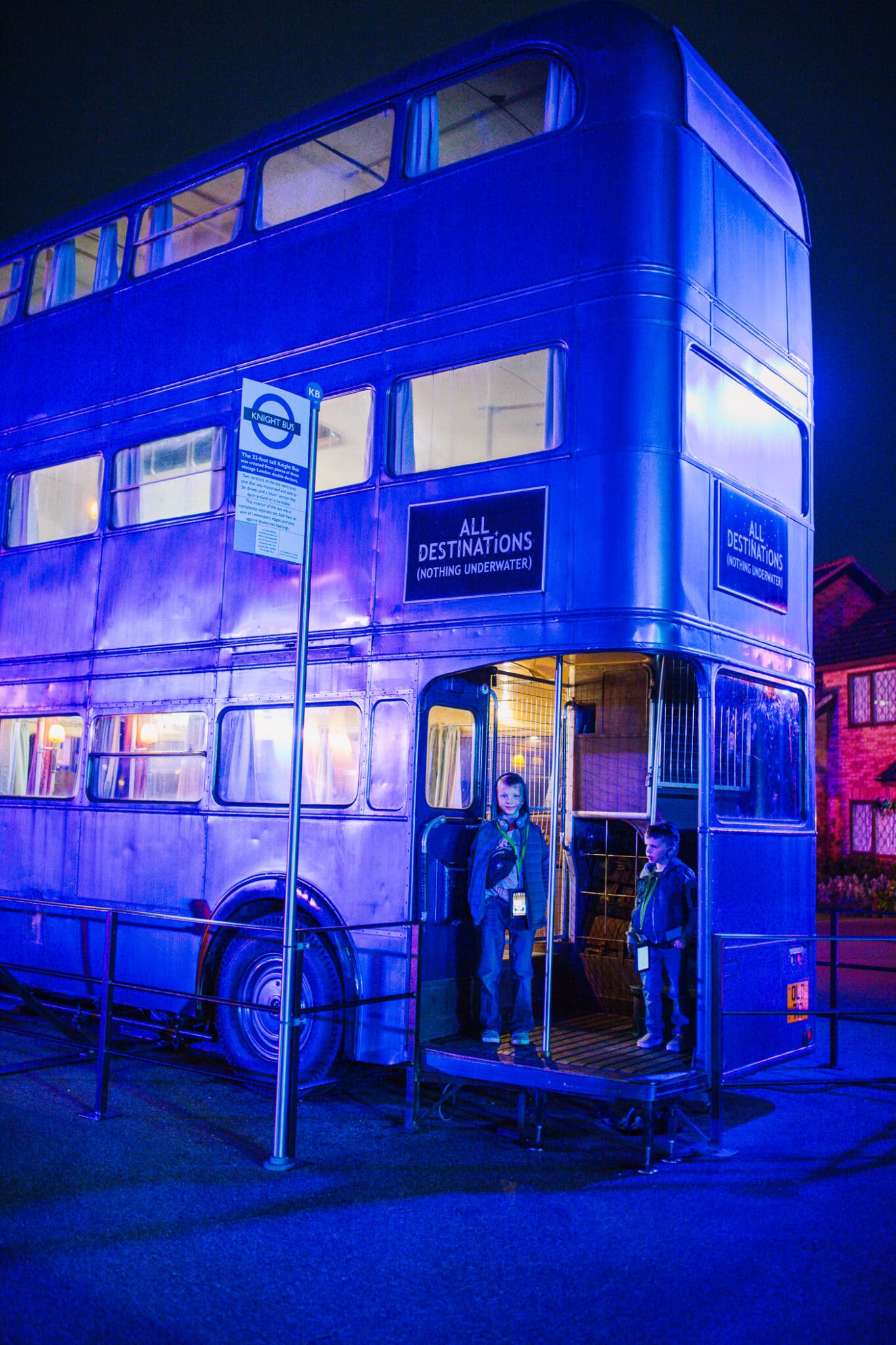 The Knight Bus set at the Harry Potter Studios Tour London. 