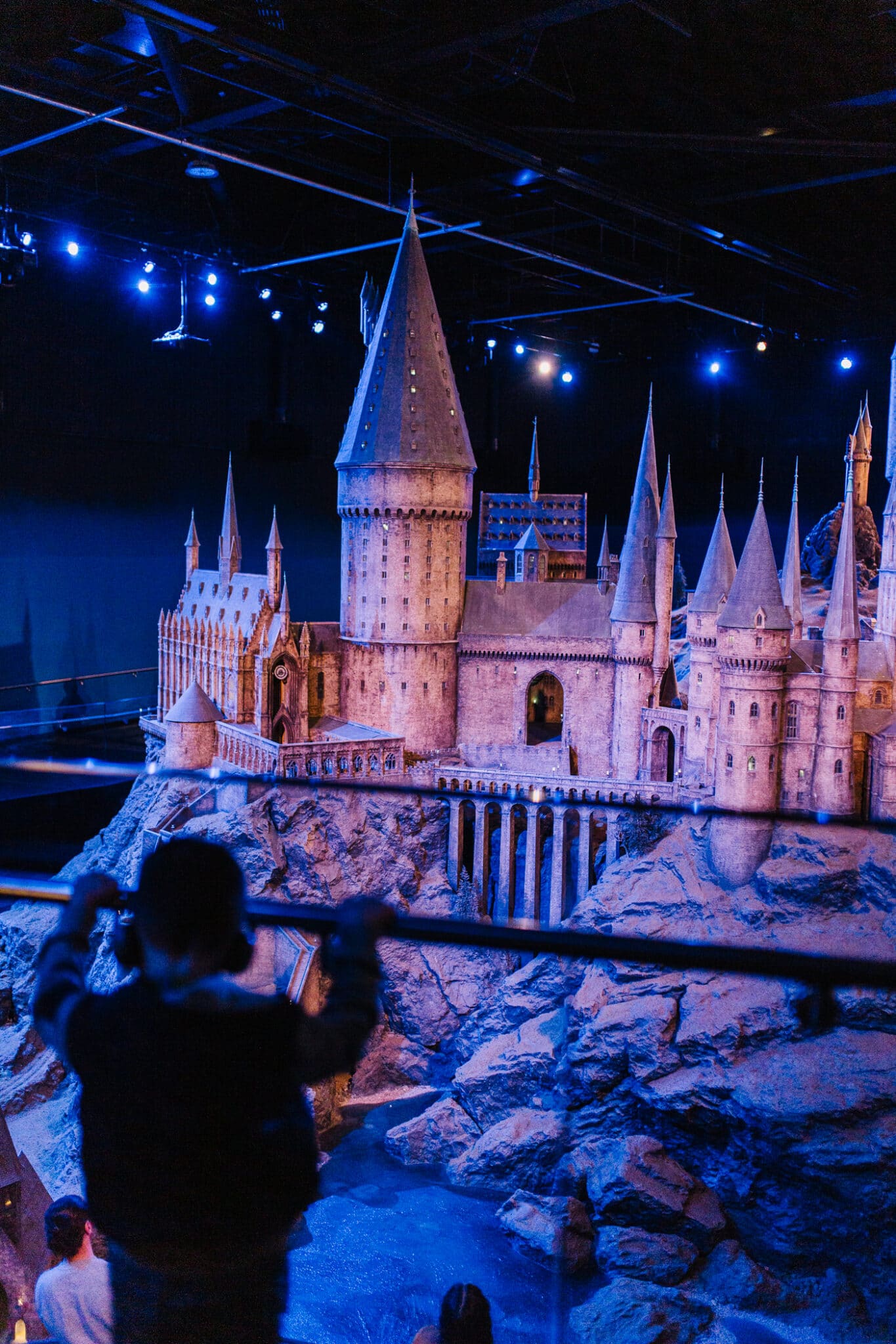 Hogwarts Castle model at the Harry Potter Studios Tour London. 