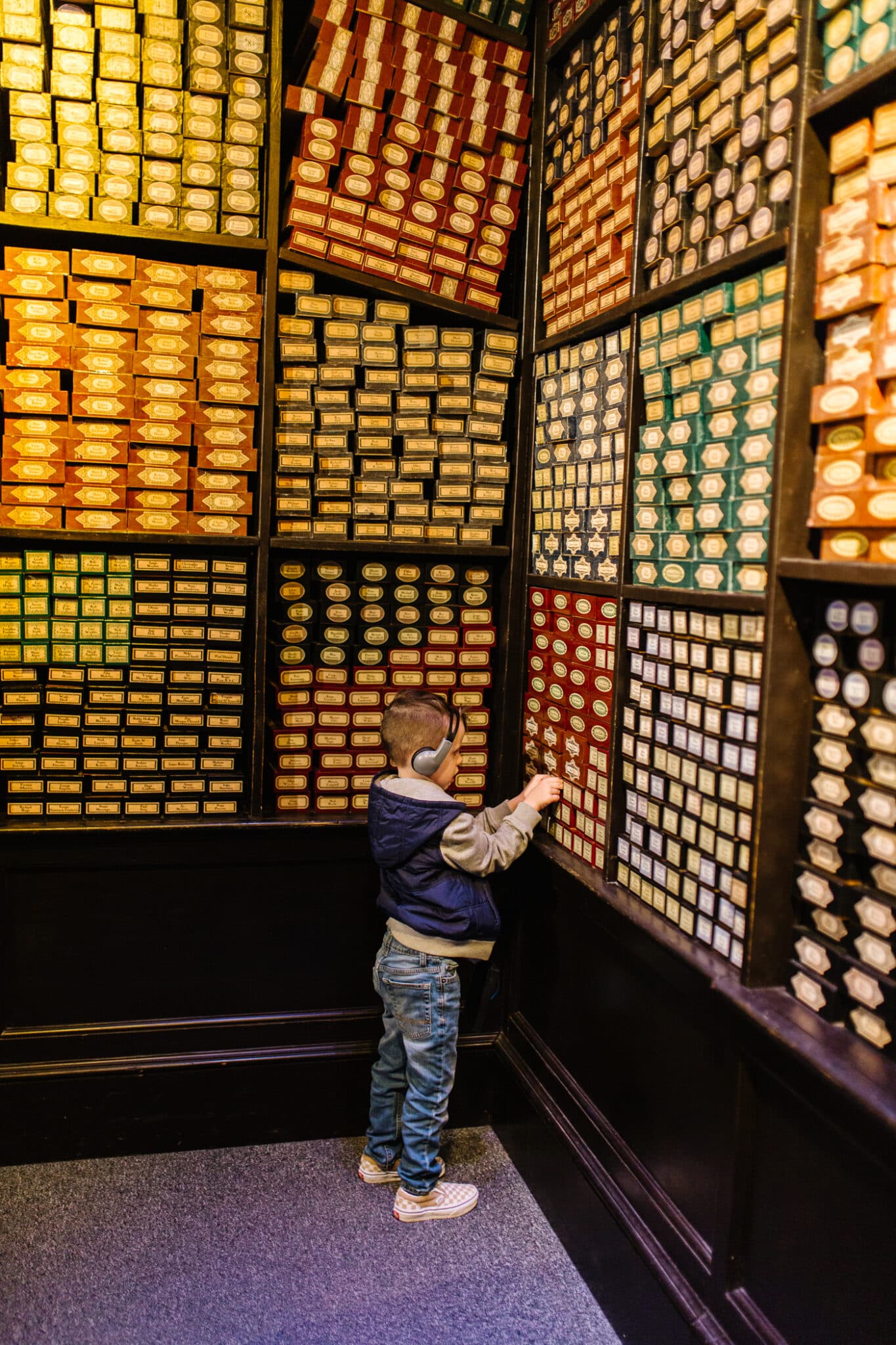 Ollivanders Wand Shop at the Harry Potter Studios Tour London. 