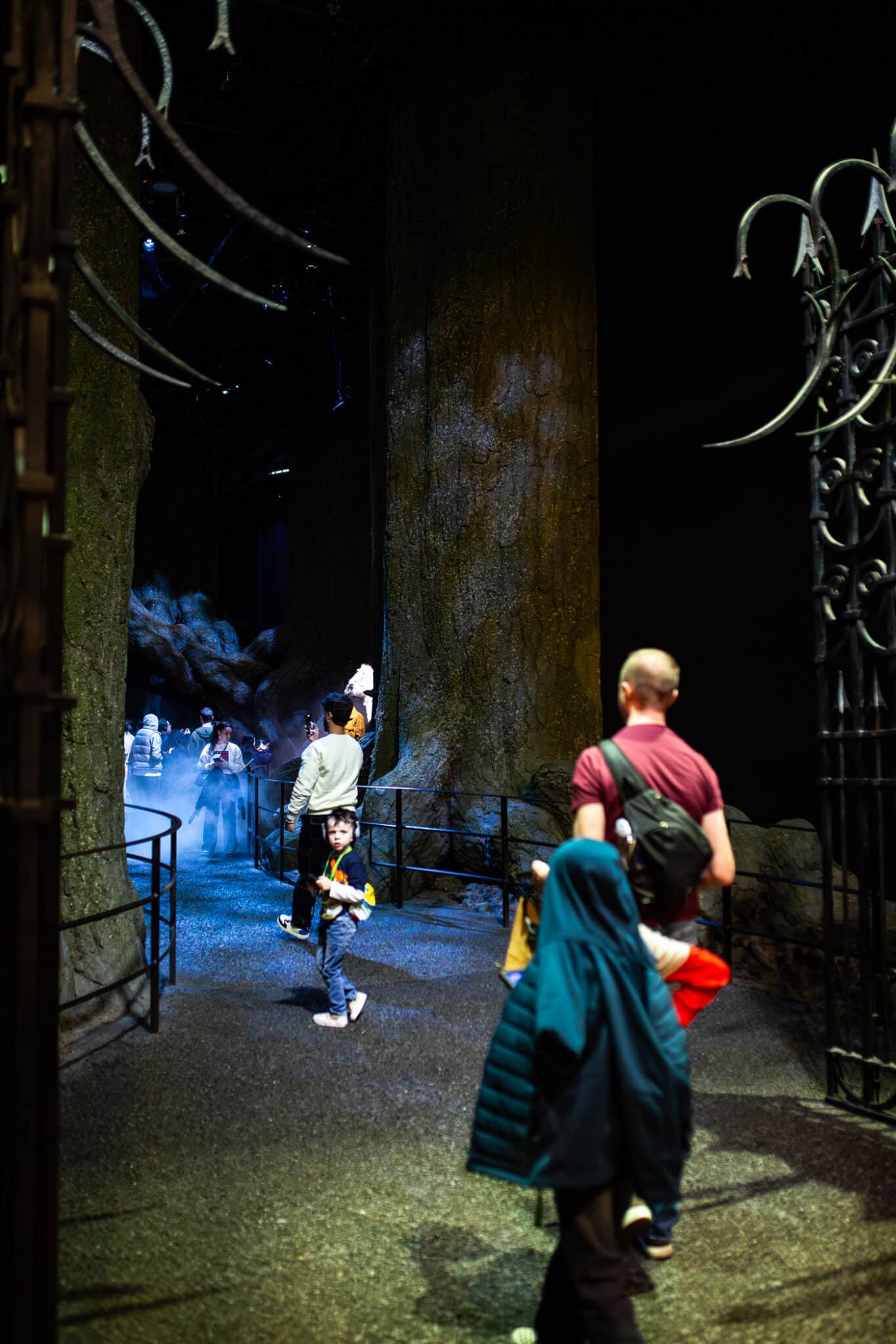 The entrance of The Forbidden Forrest at the Harry Potter Studio Tour London. 