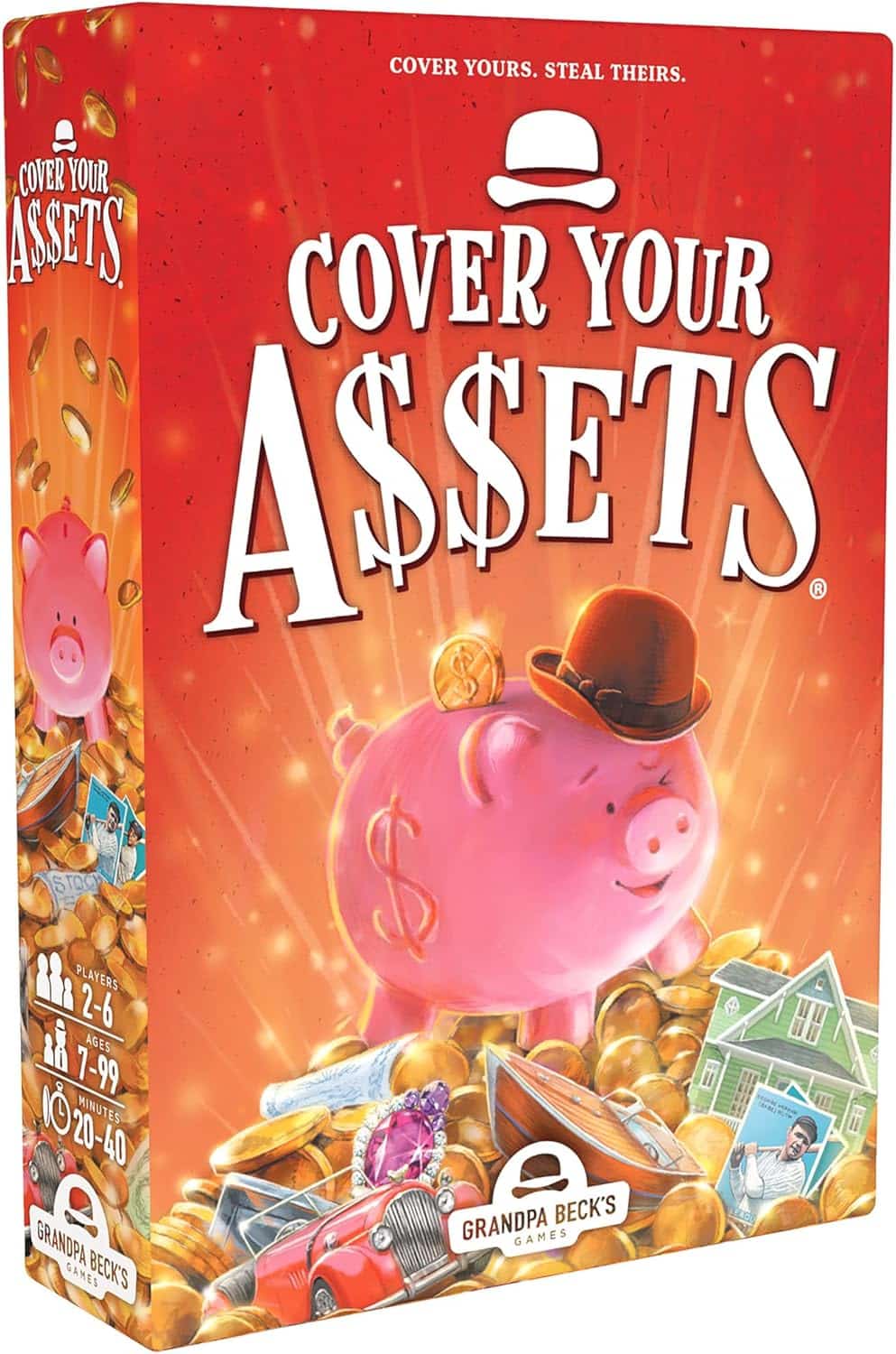 Cover Your Assets card game for families. 