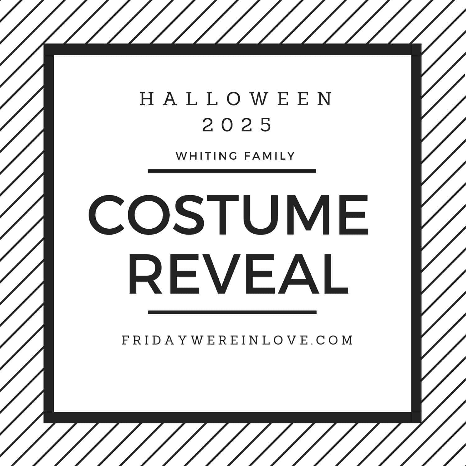 2025 family Halloween costume reveal.