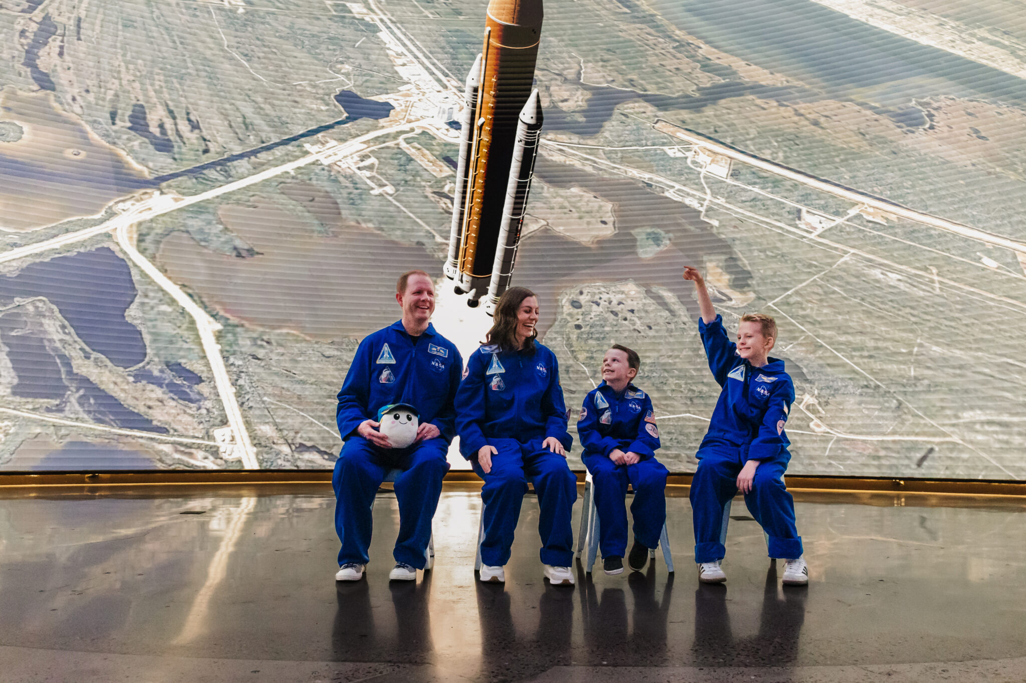 Space themed Halloween costume for family shot at the Arizona Science Center.